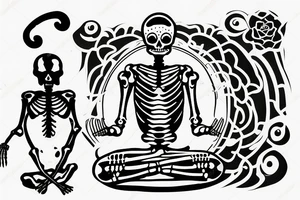 skeleton meditating simple
alien meditating simple tattoo idea