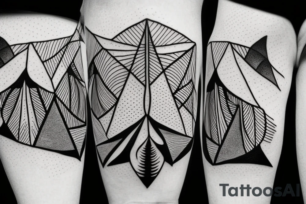 Palm and mountains. tattoo idea