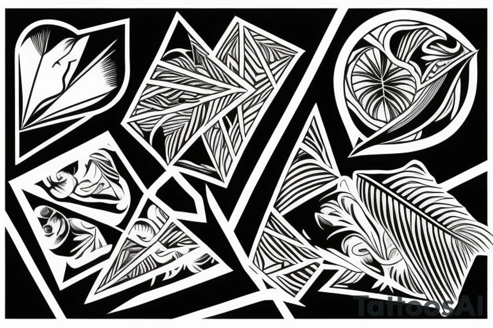 Palm and mountains. tattoo idea