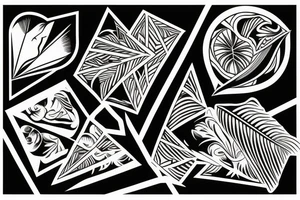 Palm and mountains. tattoo idea