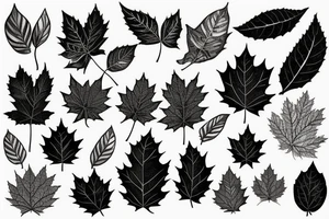 Dystopian-like with a lot of leafs and it looks torn tattoo idea