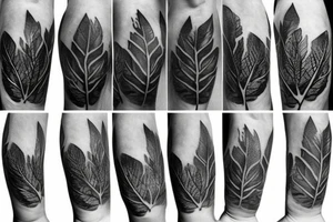 Dystopian-like with a lot of leafs and it looks torn tattoo idea