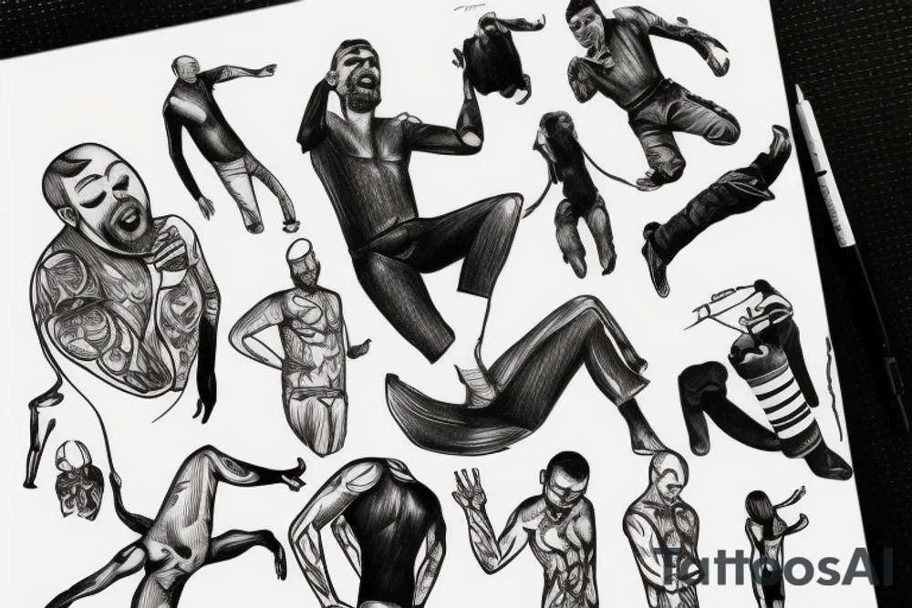 falling man tattoo idea