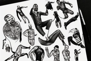 falling man tattoo idea