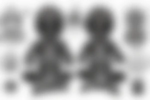 alien meditating simple symmetric tattoo idea