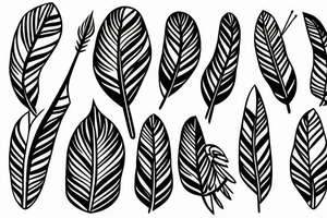 arrow feather connection tattoo idea
