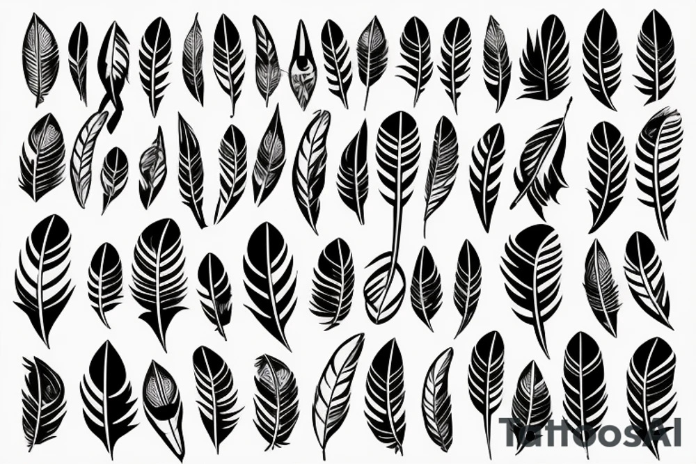 arrow feather connection tattoo idea