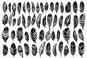arrow feather connection tattoo idea