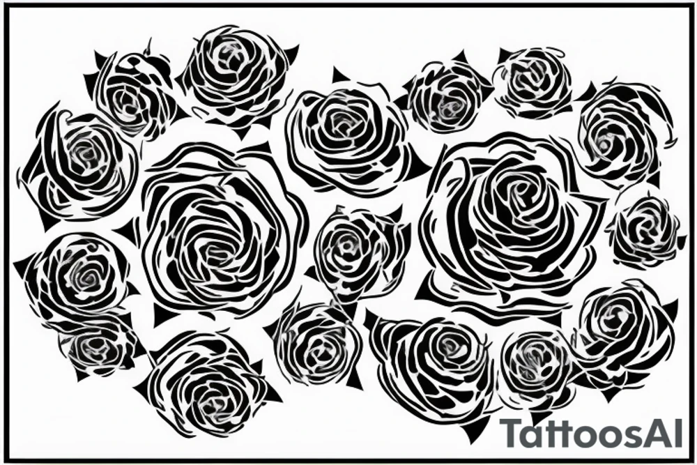 arabic calligraphy rose in word saudade tattoo idea