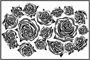 arabic calligraphy rose in word saudade tattoo idea