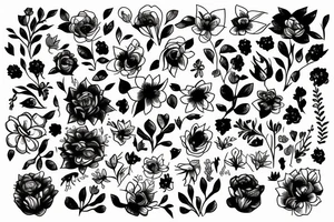 hugging myself and growing flowers tattoo idea