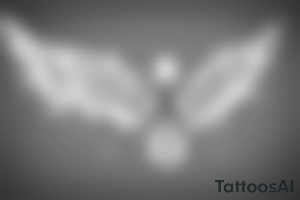 clean alien meditating with wings
simple symmetric tattoo idea