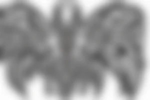 clean alien meditating with wings 
simple symmetric tattoo idea