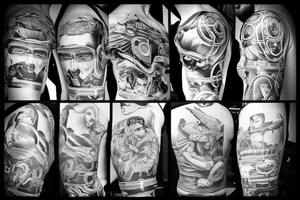 Biker driving a motorcycle tattoo idea