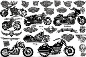 Biker driving tattoo idea