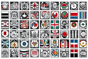 Bavarian flag modern tattoo idea