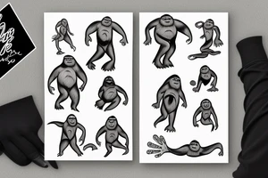 bigfoot dancing tattoo idea