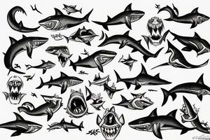 alpha shark tattoo idea