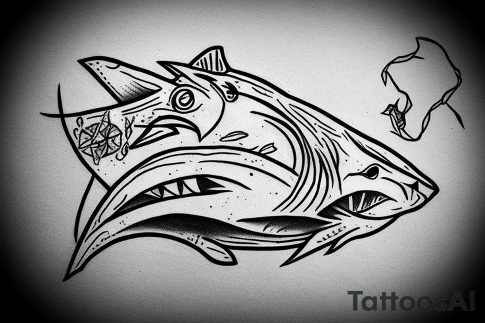 alpha shark tattoo idea