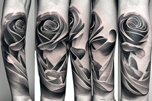 Rose of the winds having the sea as it's background tattoo idea