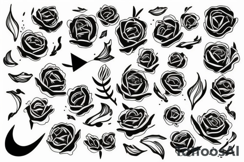 winds rose having the sea as it's background tattoo idea