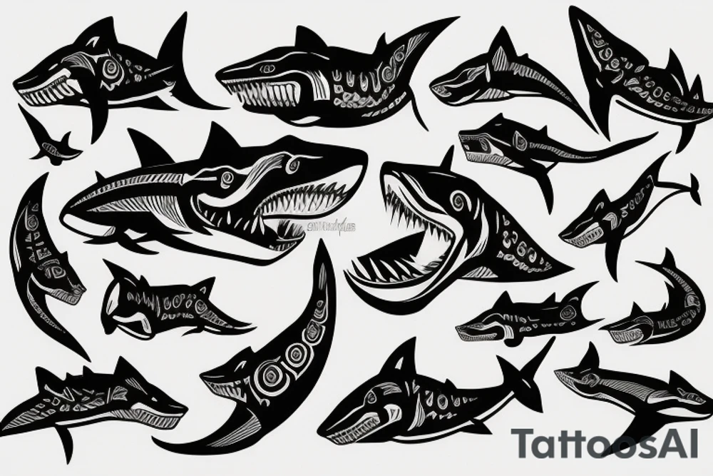 alpha shark tattoo idea