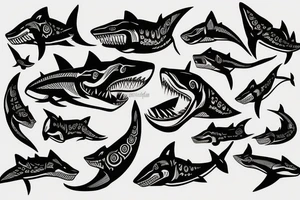 alpha shark tattoo idea