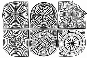 Sacred geometry, simple, around 4 to 5 inches. Symbolising freedom and self realisation. tattoo idea