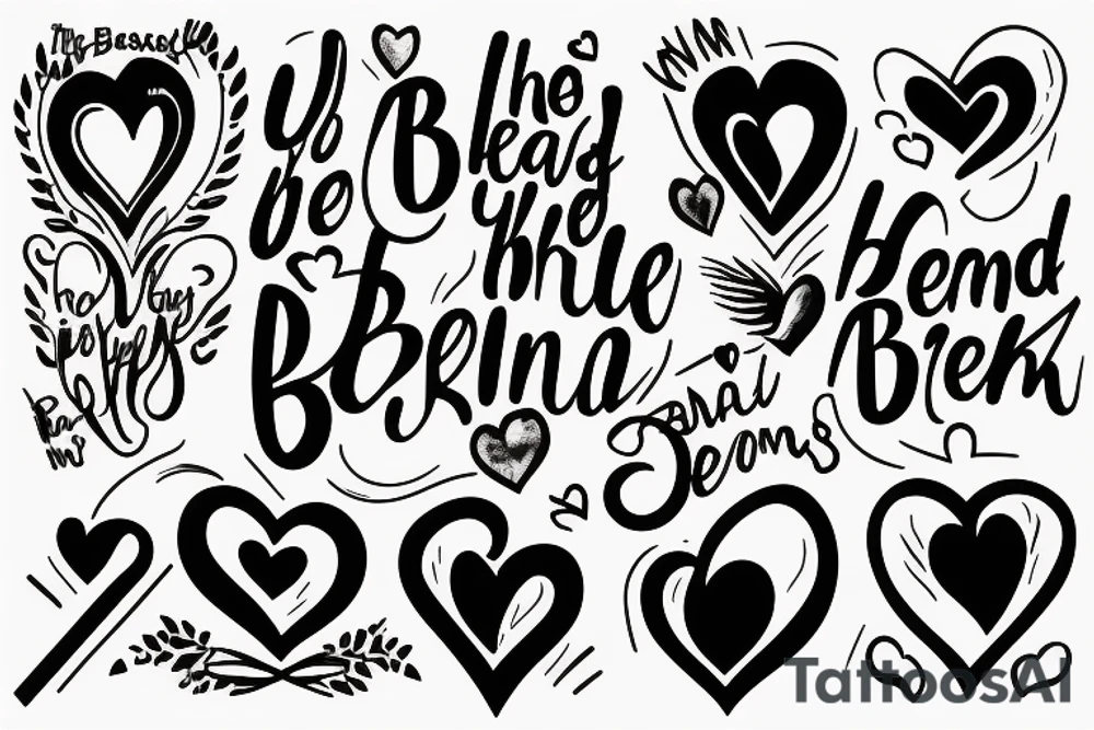blessed are the hearts that can bend they shall never be broken tattoo idea