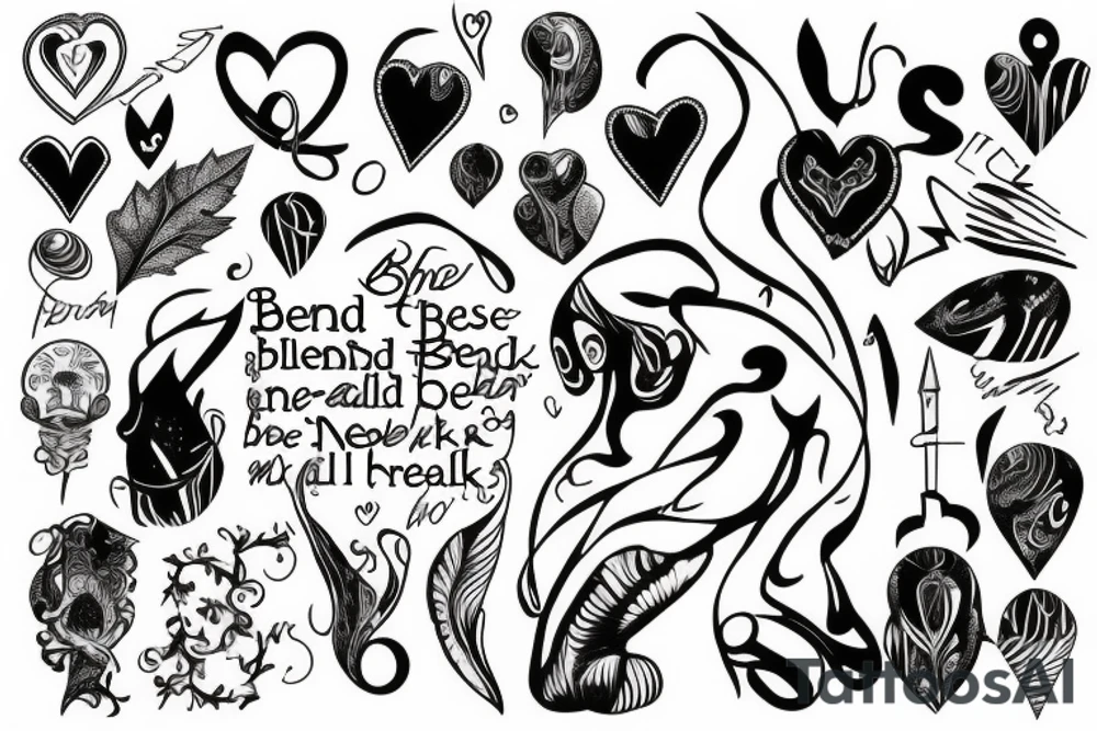 blessed are the hearts that can bend they shall never be broken tattoo idea