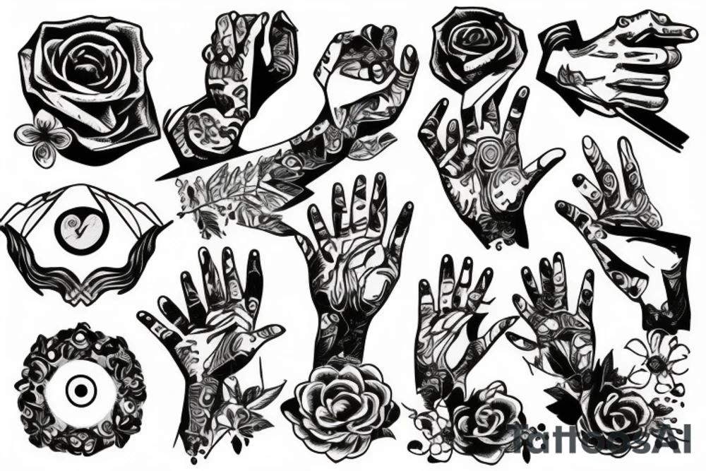 finger symbols tattoo idea