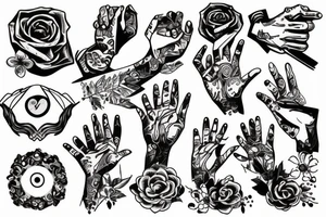 finger symbols tattoo idea