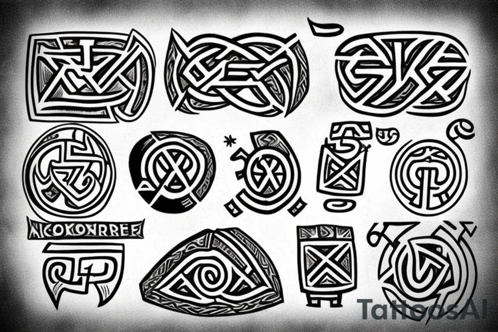 nordic rune symbols tattoo idea
