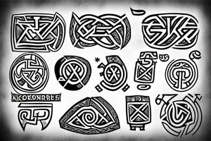 nordic rune symbols tattoo idea