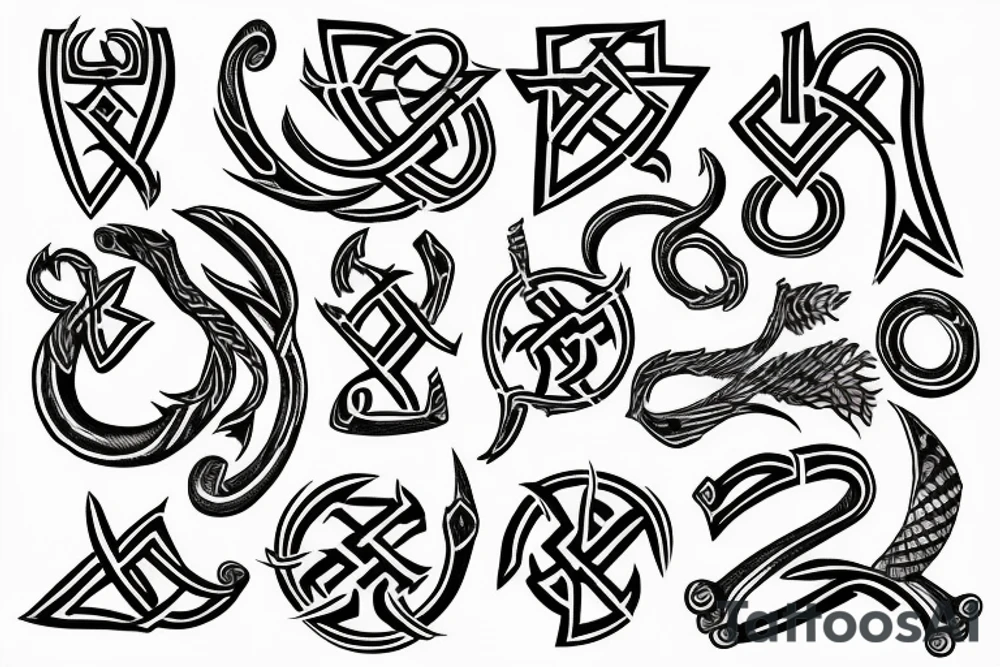 nordic rune symbols tattoo idea