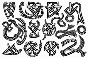 nordic rune symbols tattoo idea