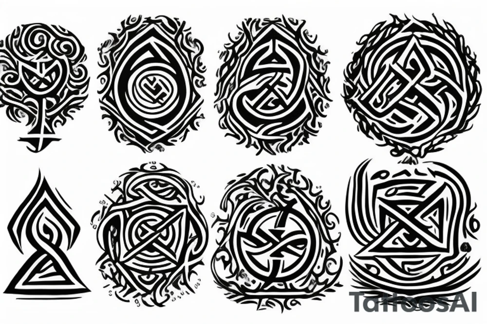nordic rune symbols tattoo idea