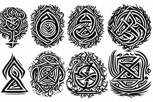 nordic rune symbols tattoo idea