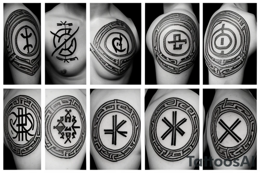 nordic rune symbols tattoo idea