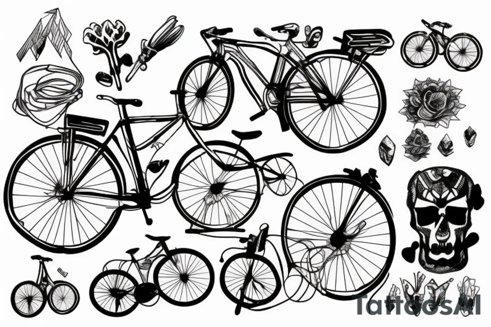 Mountain bicycle tattoo idea