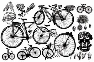 Mountain bicycle tattoo idea