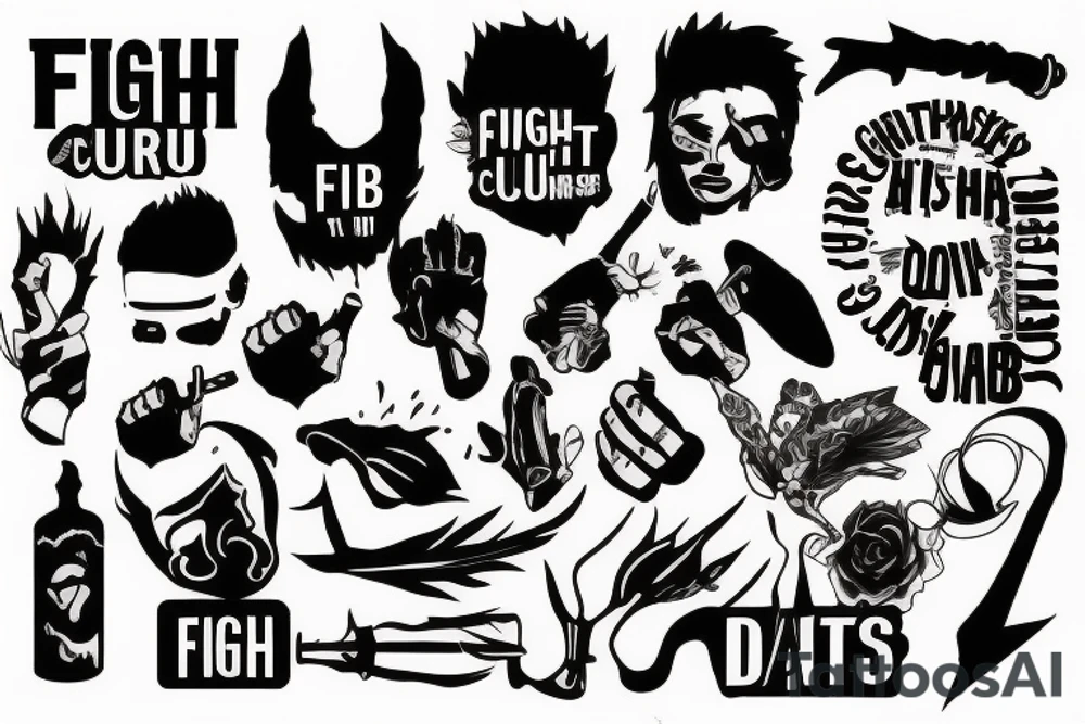 fight club tattoo tattoo idea