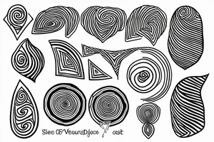 Self love design. around 4 to 5 inches.. Simple line design. Fibonacci. Geometry. tattoo idea