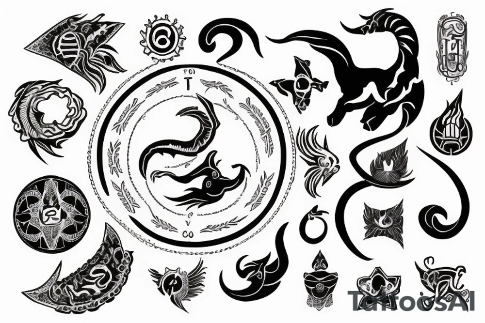 Zodiac sign Capricorn with date
14.01.2003 tattoo idea