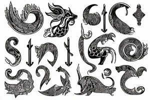 Zodiac sign Capricorn with date 14.01.2003 tattoo idea