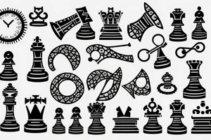 Maths with enginnering and chess tattoo idea