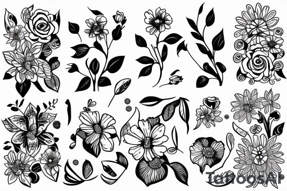 Flowers tattoo idea