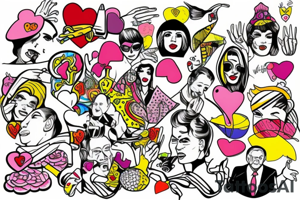 caregiving about loved ones in pop art style tattoo idea