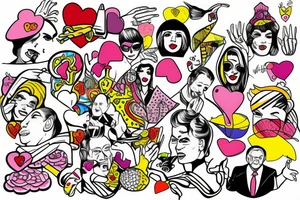 caregiving about loved ones in pop art style tattoo idea