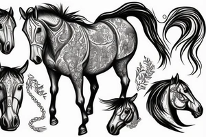 running horse tattoo idea